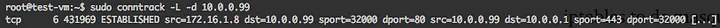 Network packet flow showing container's perspective, 10.244.38.20 trying to connect to 10.16.46.24 on port 80